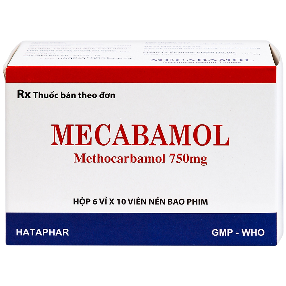Viên nén Mecabamol 750mg Hà Tây điều trị các bệnh lý cơ xương cấp tính (6 vỉ x 10 viên)