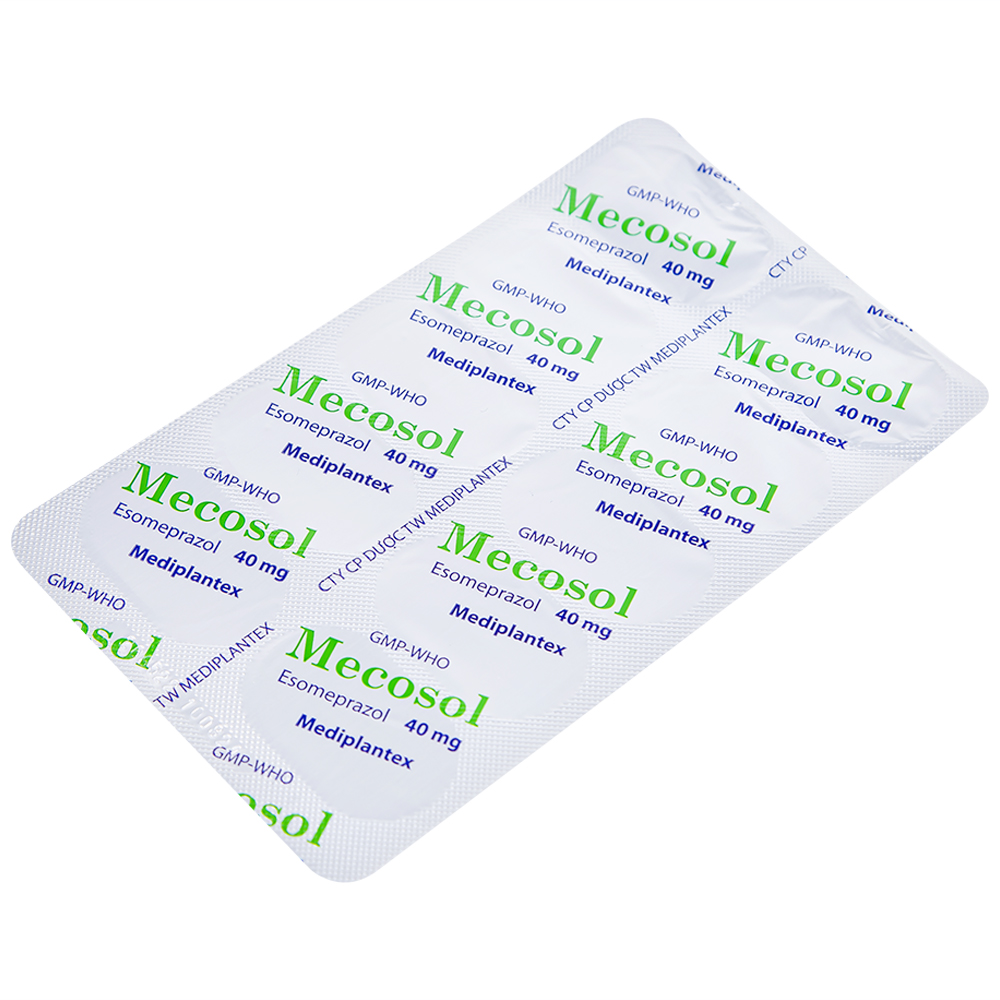 Viên nang cứng Mecosol 40mg Mediplantex điều trị bệnh trào ngược - dạ dày, thực quản (1 vỉ x 10 viên)