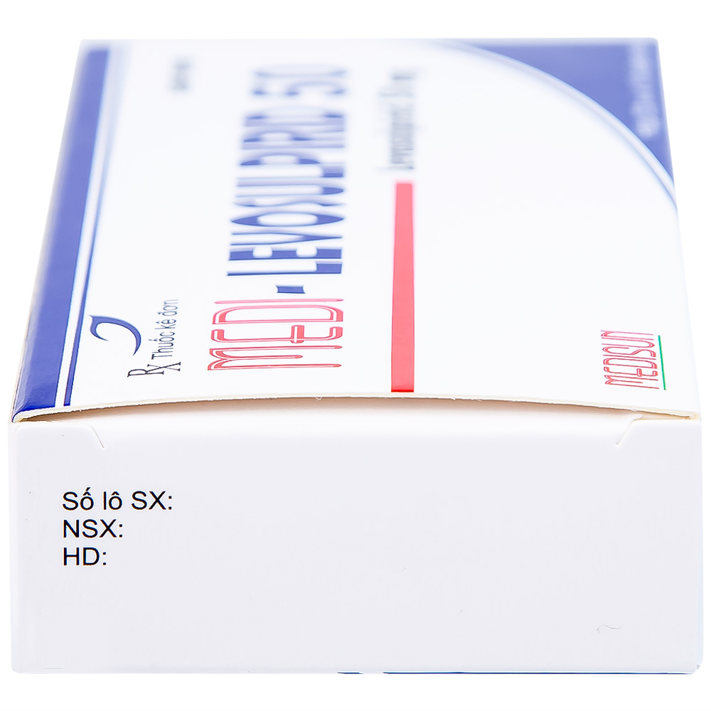 Viên nén Medi-Levosulpirid 50 Medisun điều trị tâm thần phân liệt, rối loạn tiêu hóa (3 vỉ x 10 viên)