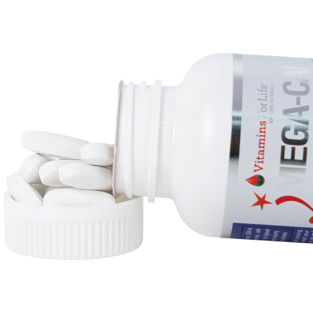 Viên uống bổ sung canxi, chống loãng xương Mega-Cal 1000 Vitamins For Life (60 viên)