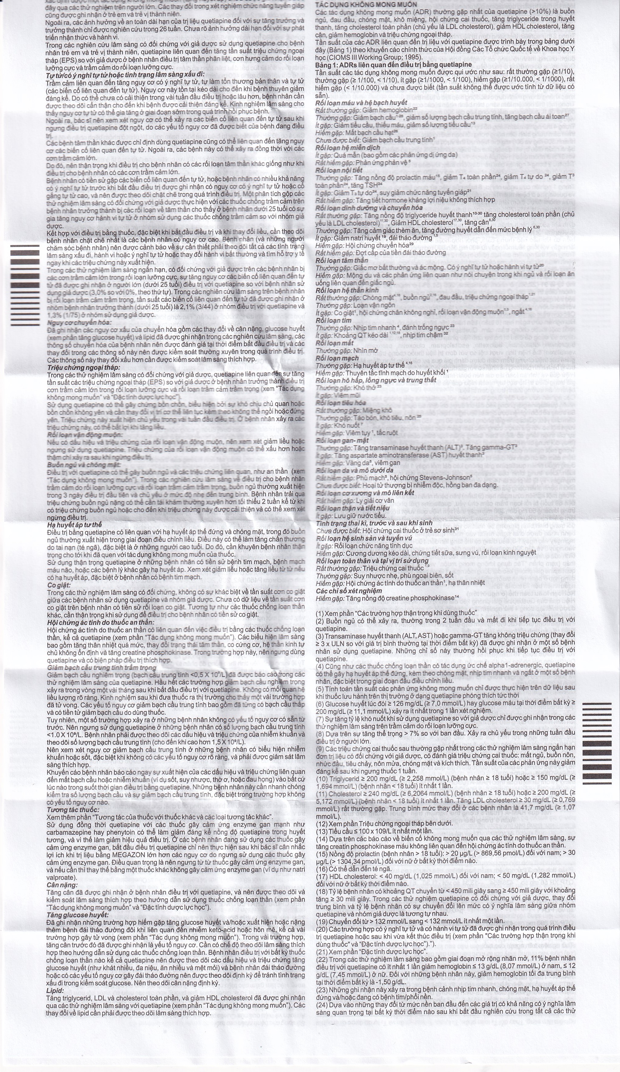 Thuốc Megazon 50mg prolonged-release tablets Pharmathen điều trị tâm thần phân liệt (3 vỉ x 10 viên)