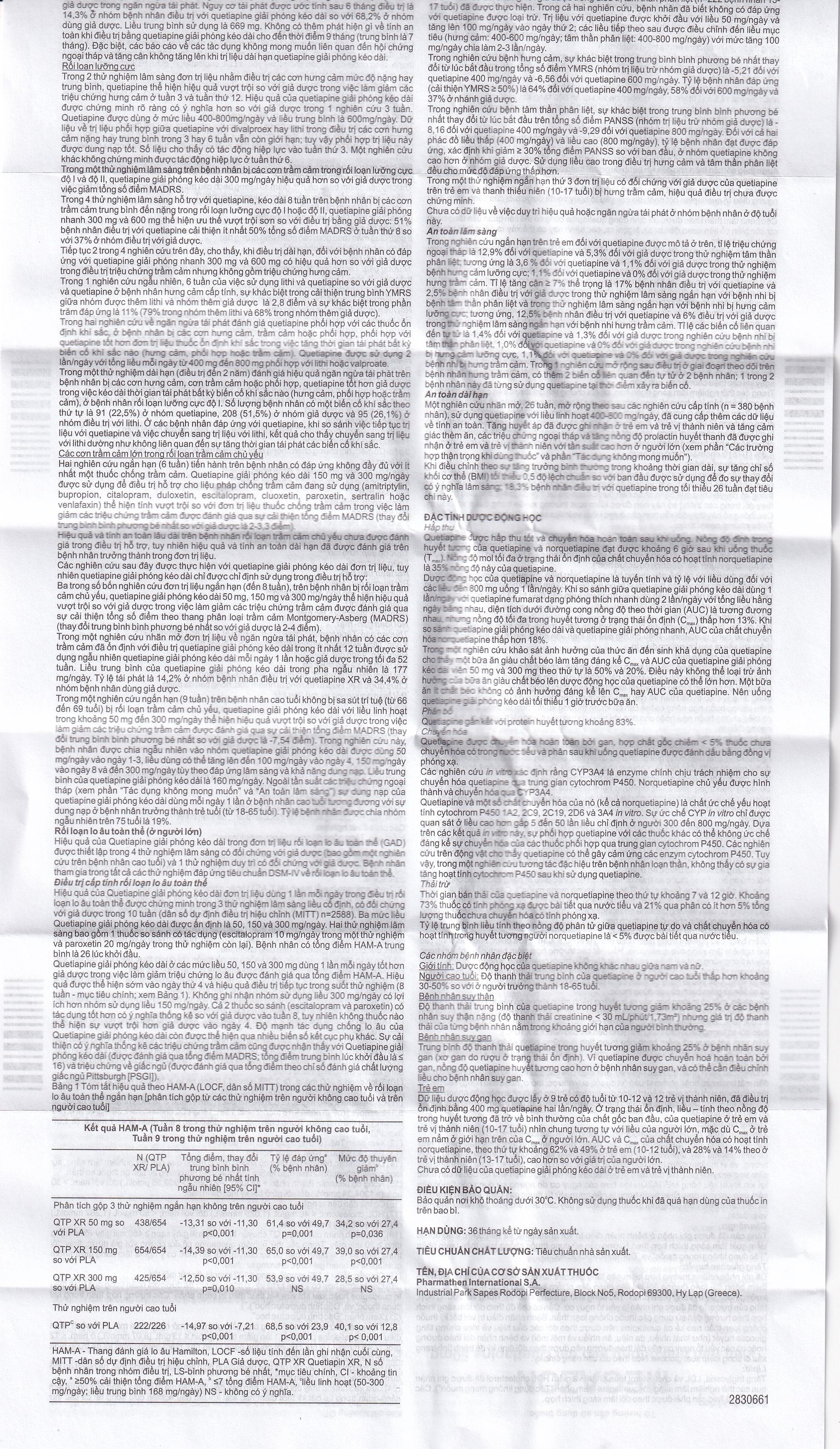 Thuốc Megazon 50mg prolonged-release tablets Pharmathen điều trị tâm thần phân liệt (3 vỉ x 10 viên)