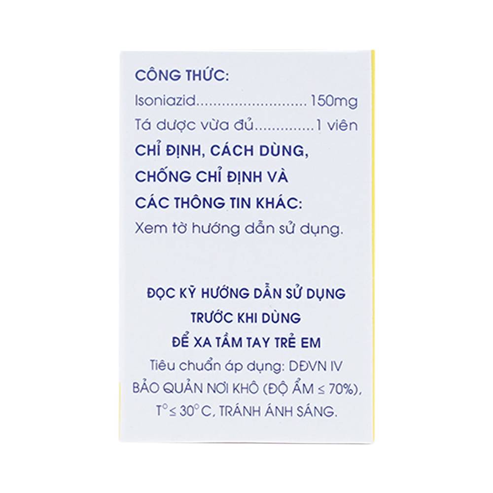 Viên nén Meko INH 150 Mekophar phòng và điều trị lao phổi (100 viên)