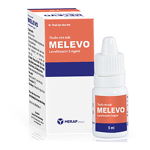 Thuốc nhỏ mắt Melevo 5mg/ml Merap điều trị viêm kết mạc, viêm giác mạc, viêm mí mắt (5ml)