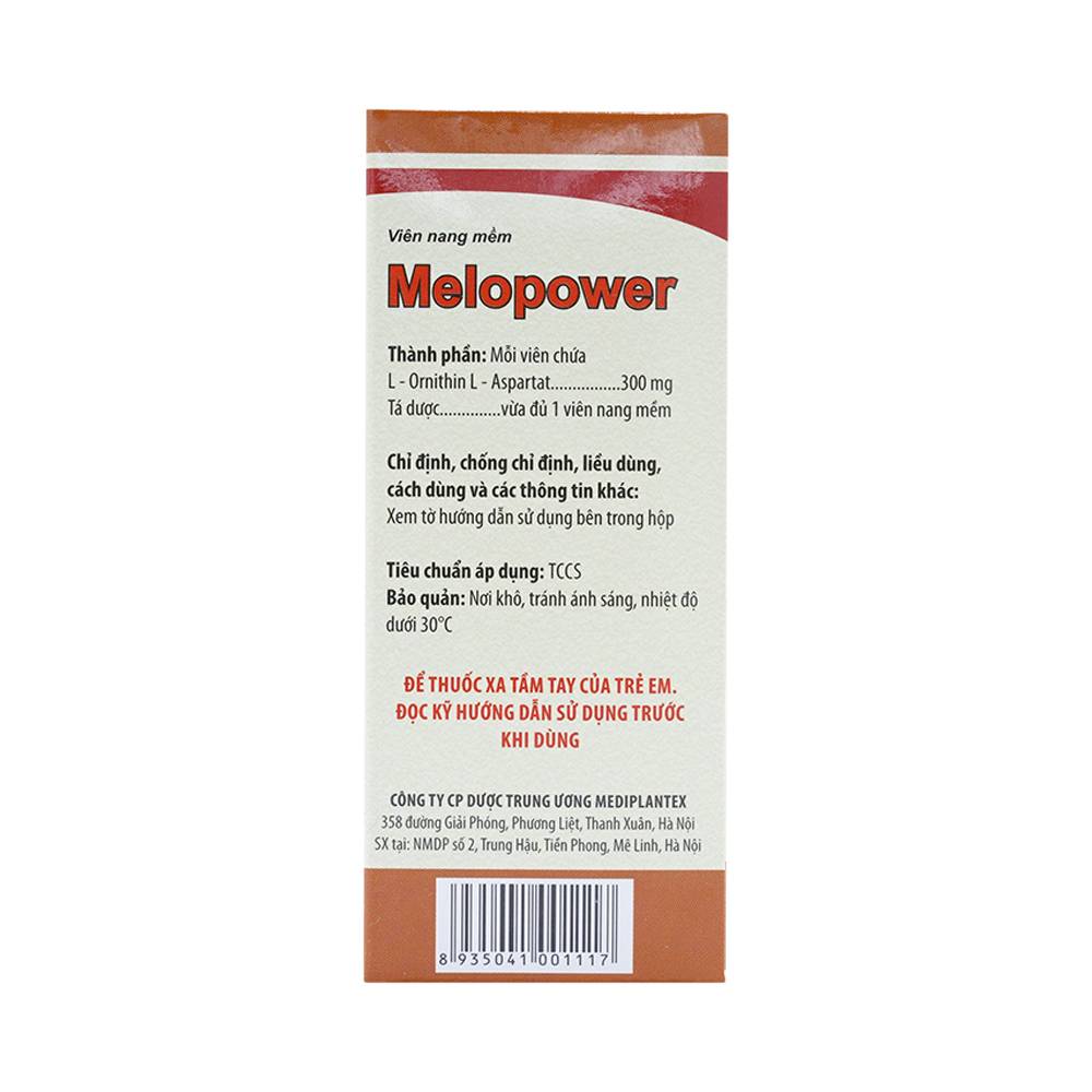 Viên nang mềm Melopower 300mg Mediplantex điều trị bệnh gan (12 vỉ x 5 viên)