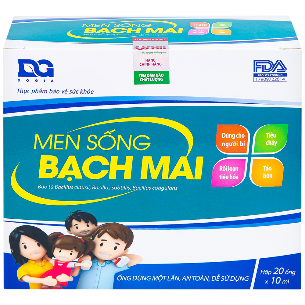 Bổ sung lợi khuẩn đường tiêu hóa Men sống Bạch Mai (20 ống)