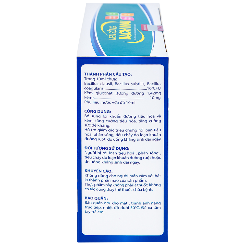 Bổ sung lợi khuẩn đường tiêu hóa Men sống Bạch Mai (20 ống)