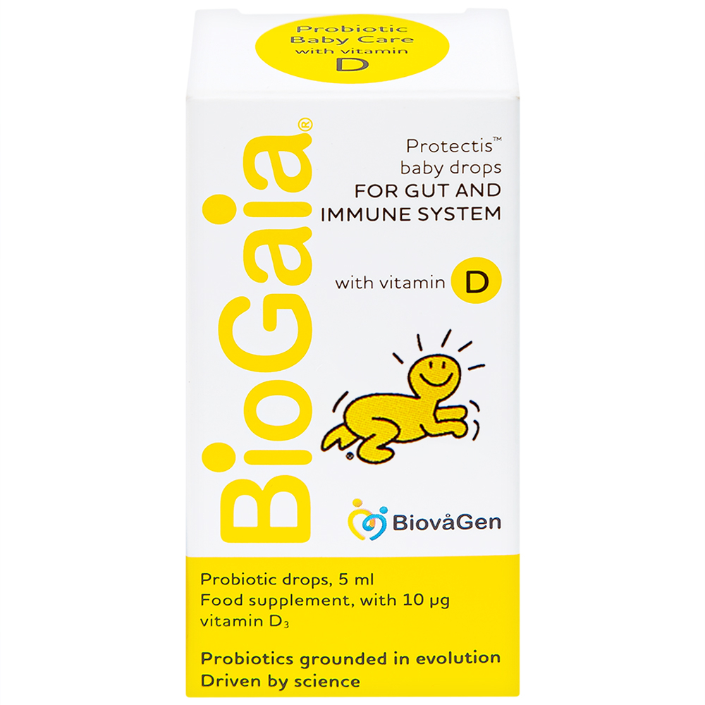 Dung dịch bổ sung lợi khuẩn và vitamin D3 BioGaia Protectis Baby Drops with Vitamin D3 (5ml)