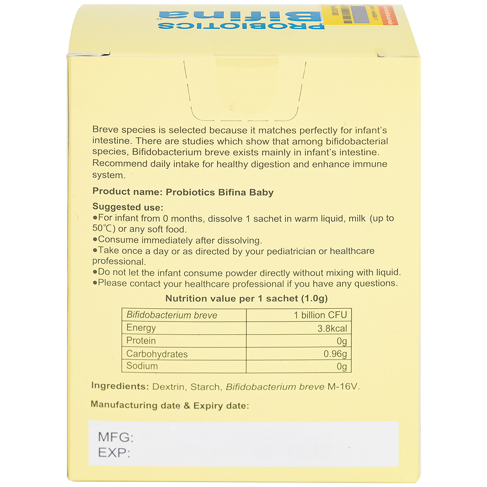 Men vi sinh bổ sung lợi khuẩn cho trẻ Bifina Baby (30 gói)