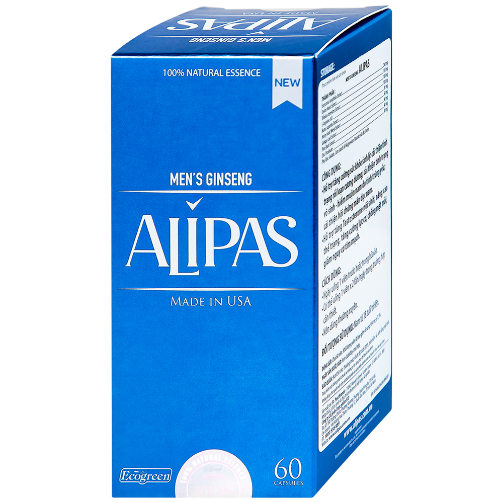 Viên uống tăng cường sinh lực phái mạnh Ecogreen Men’s Ginseng Alipas (60 viên)