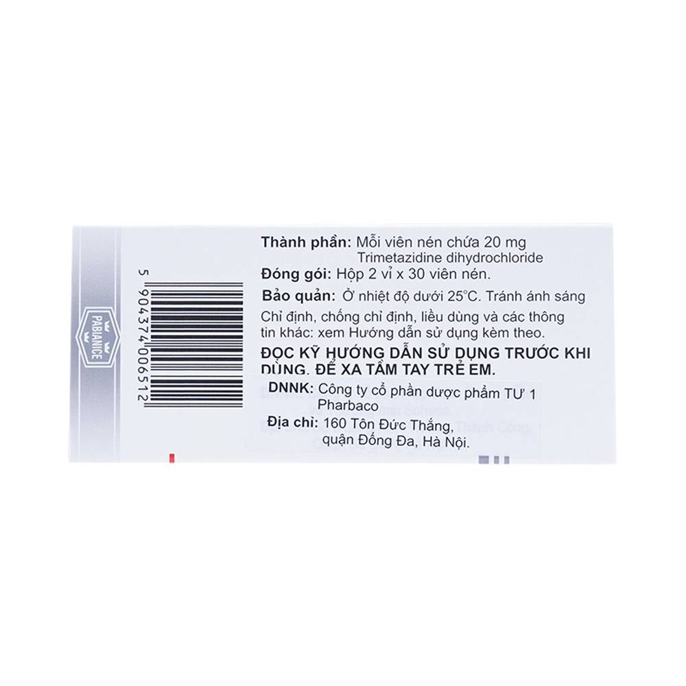 Thuốc Metazydyna 20mg Polpharma điều trị đau thắt ngực (2 vỉ x 30 viên)