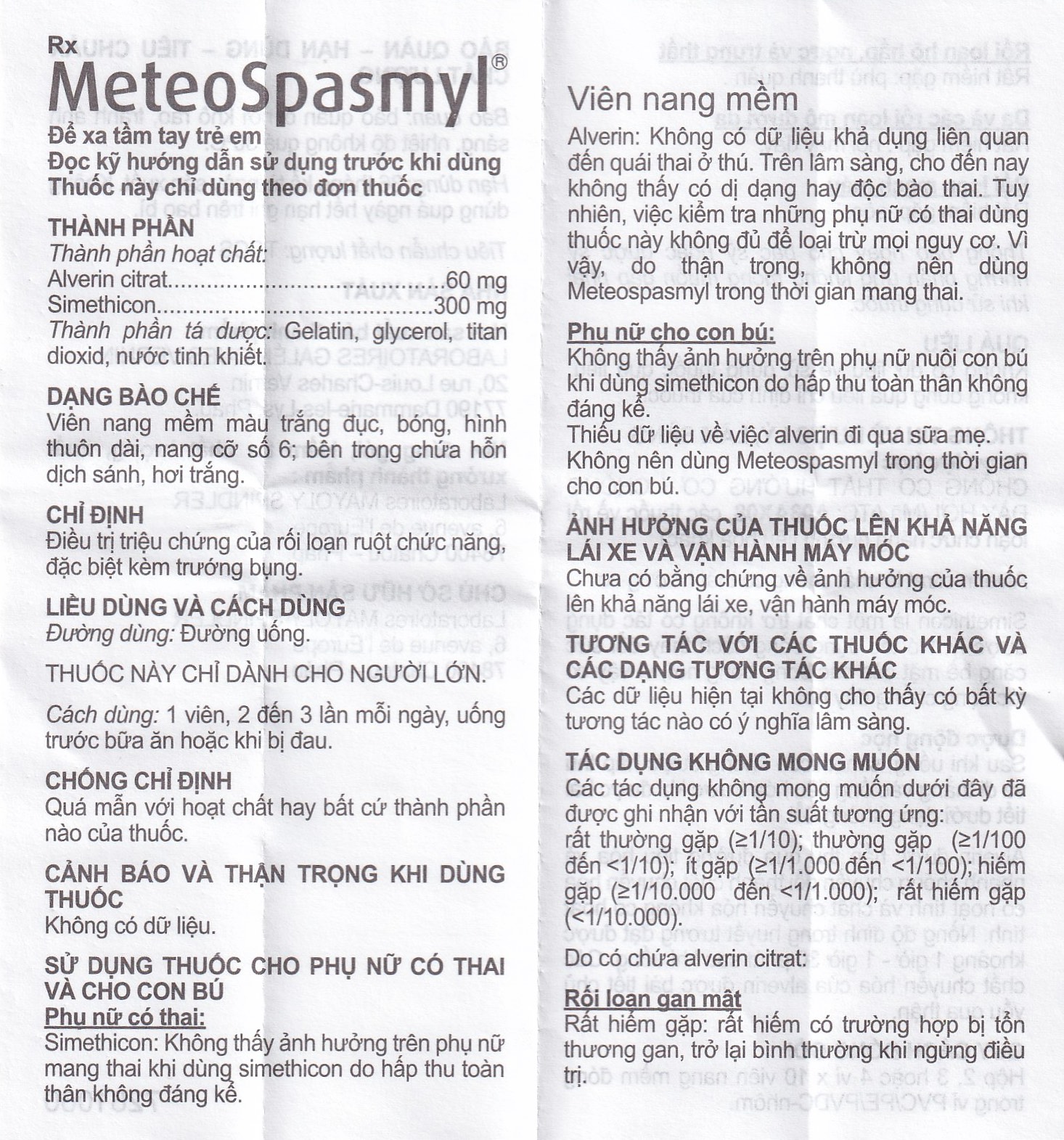 Thuốc Meteospasmyl Mayoly Spindler điều trị các rối loạn đường ruột (2 vỉ x 10 viên)