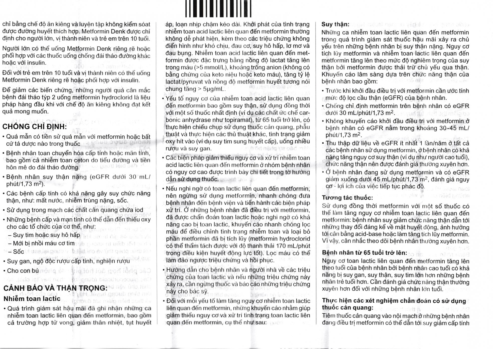 Viên nén Metformin Denk 1000 điều trị đái tháo đường típ 2 (2 vỉ x 15 viên)