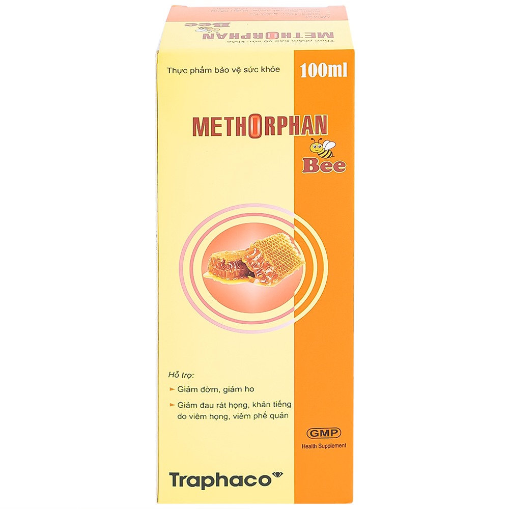 Siro hỗ trợ giảm ho Methorphan Bee Traphaco (100ml)