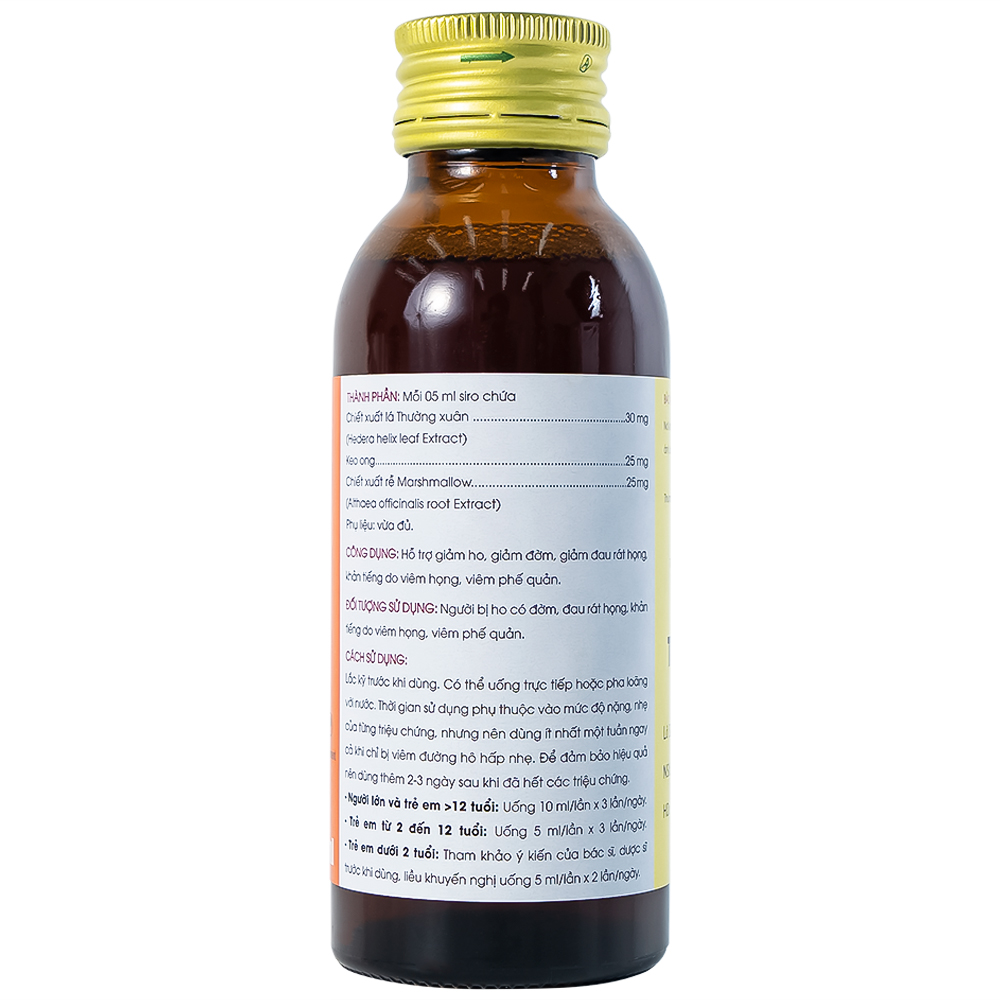 Siro hỗ trợ giảm ho Methorphan Bee Traphaco (100ml)