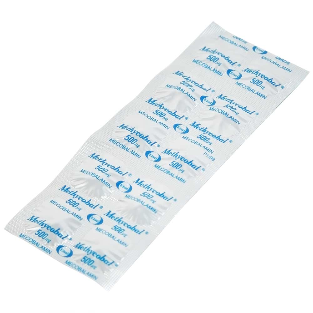Viên nén Methycobal 500µg Eisai điều trị bệnh lý thần kinh ngoại biên (3 vỉ x 10 viên)