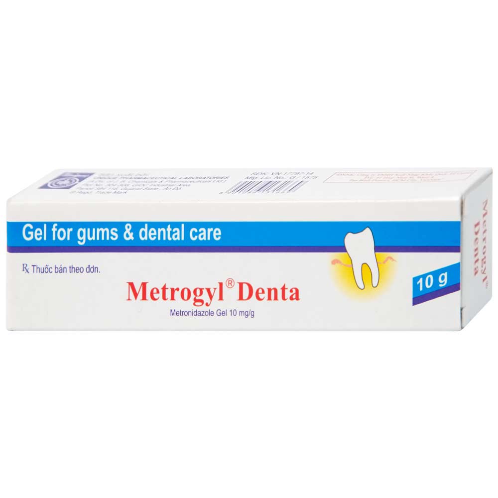 Gel bôi nha khoa Metrogyl Denta Unique Pharma điều trị các bệnh nha chu mãn tính (10g)