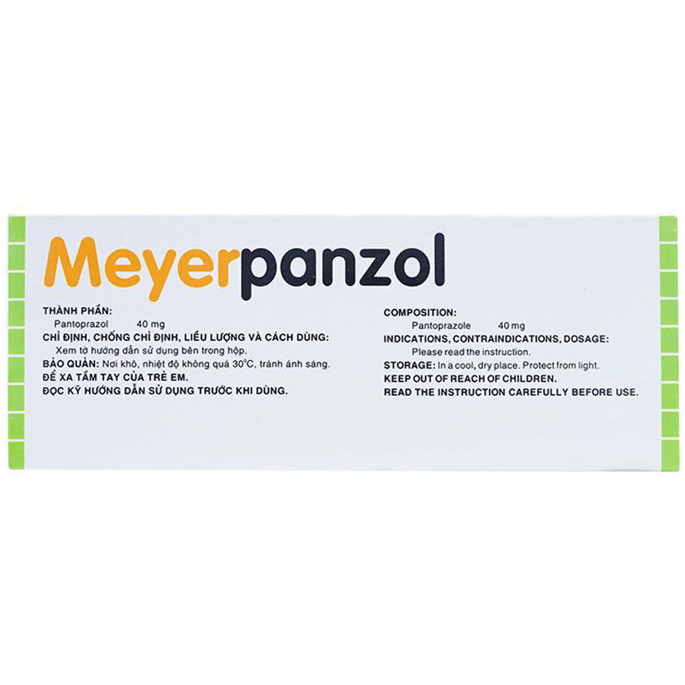 Viên nén Meyerpanzol 40mg Meyer - BPC điều trị viêm thực quản trào ngược (3 vỉ x 10 viên)
