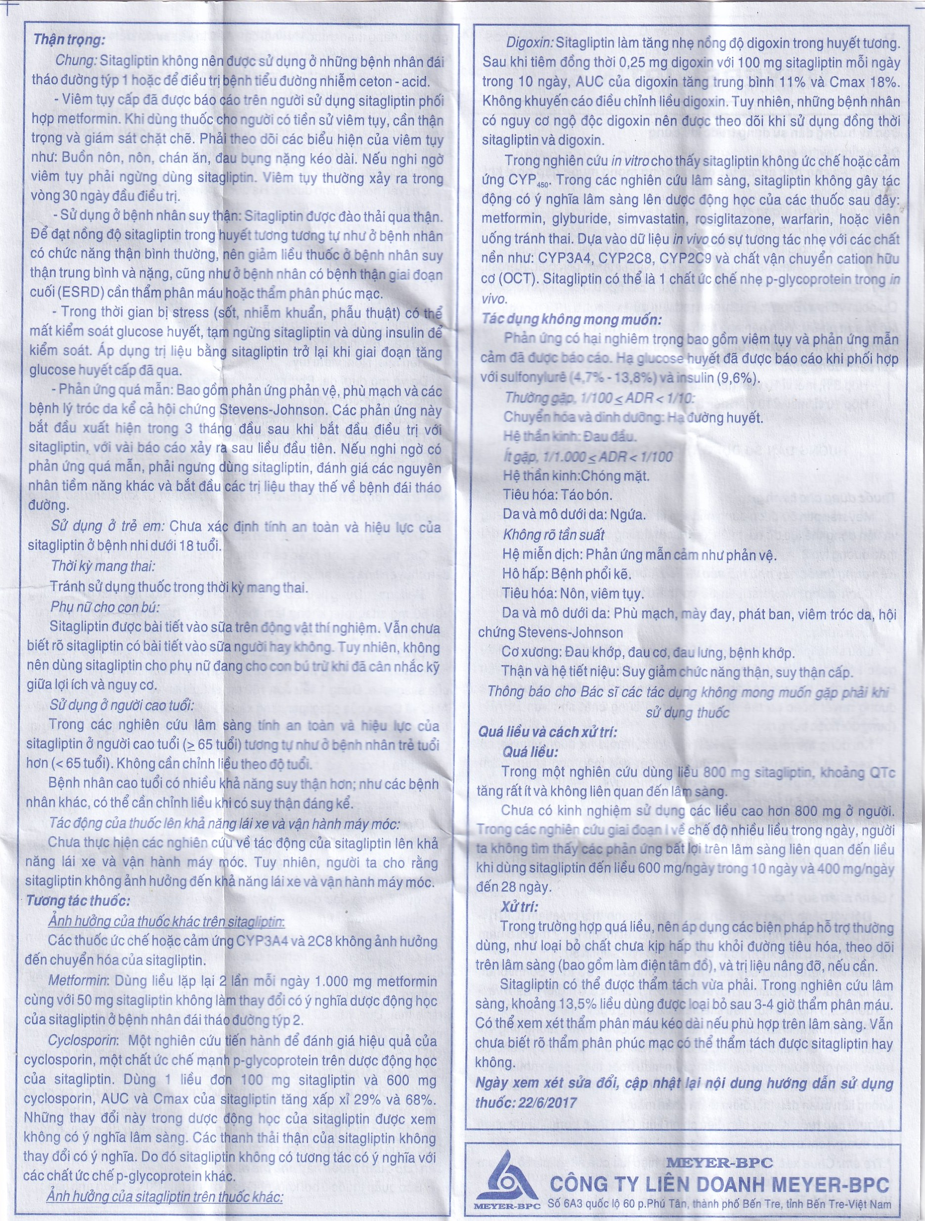 Viên nén Meyersiliptin 50 Meyer - BPC hỗ trợ chế độ ăn kiêng, kiểm soát đường huyết (3 vỉ x 10 viên)