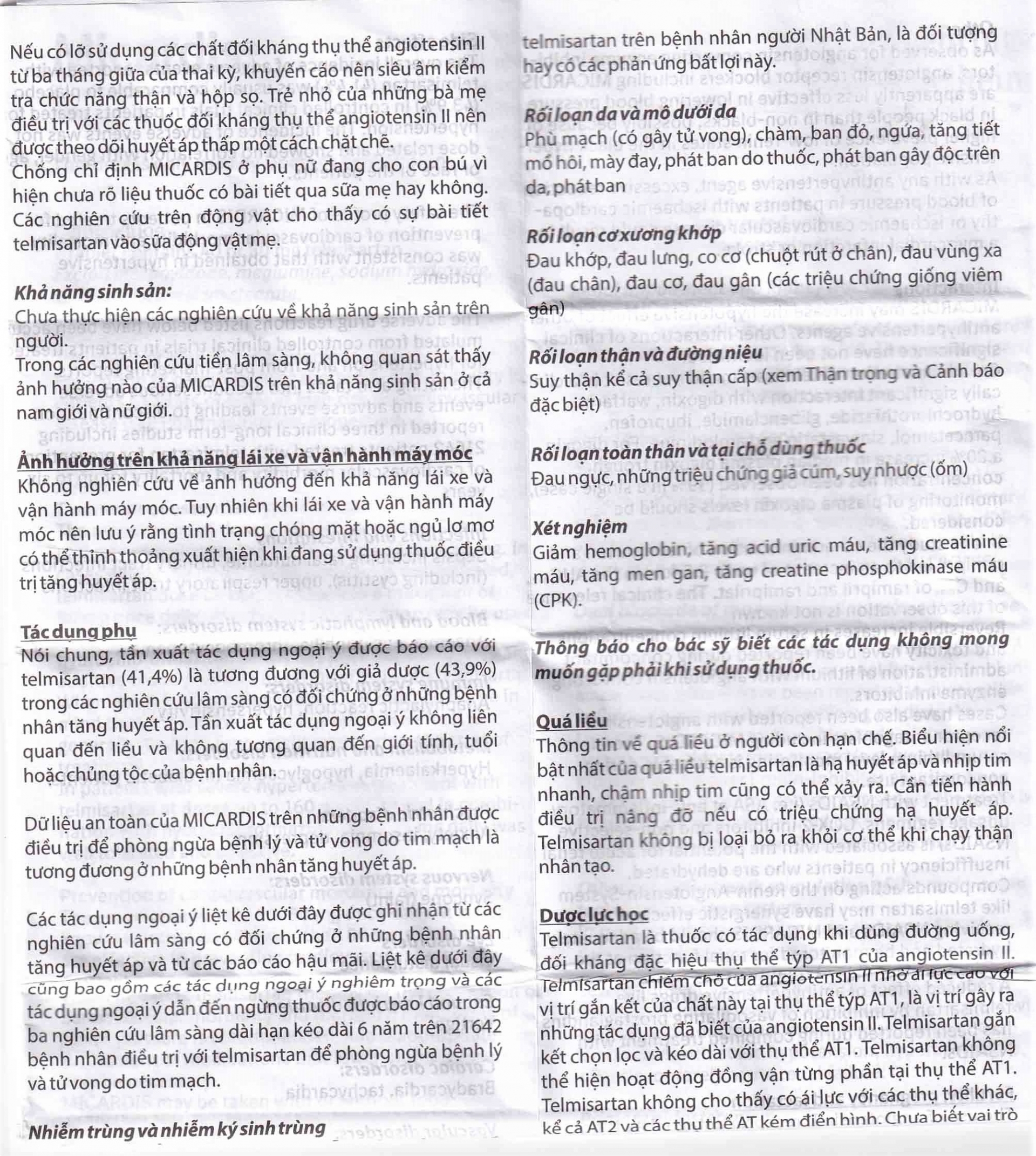 Viên nén Micardis 80mg Boehringer điều trị tăng huyết áp vô căn (3 vỉ x 10 viên)