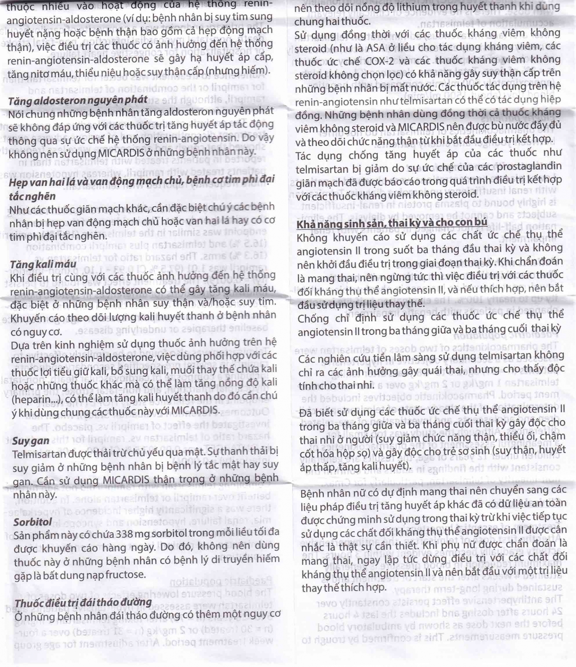 Viên nén Micardis 80mg Boehringer điều trị tăng huyết áp vô căn (3 vỉ x 10 viên)