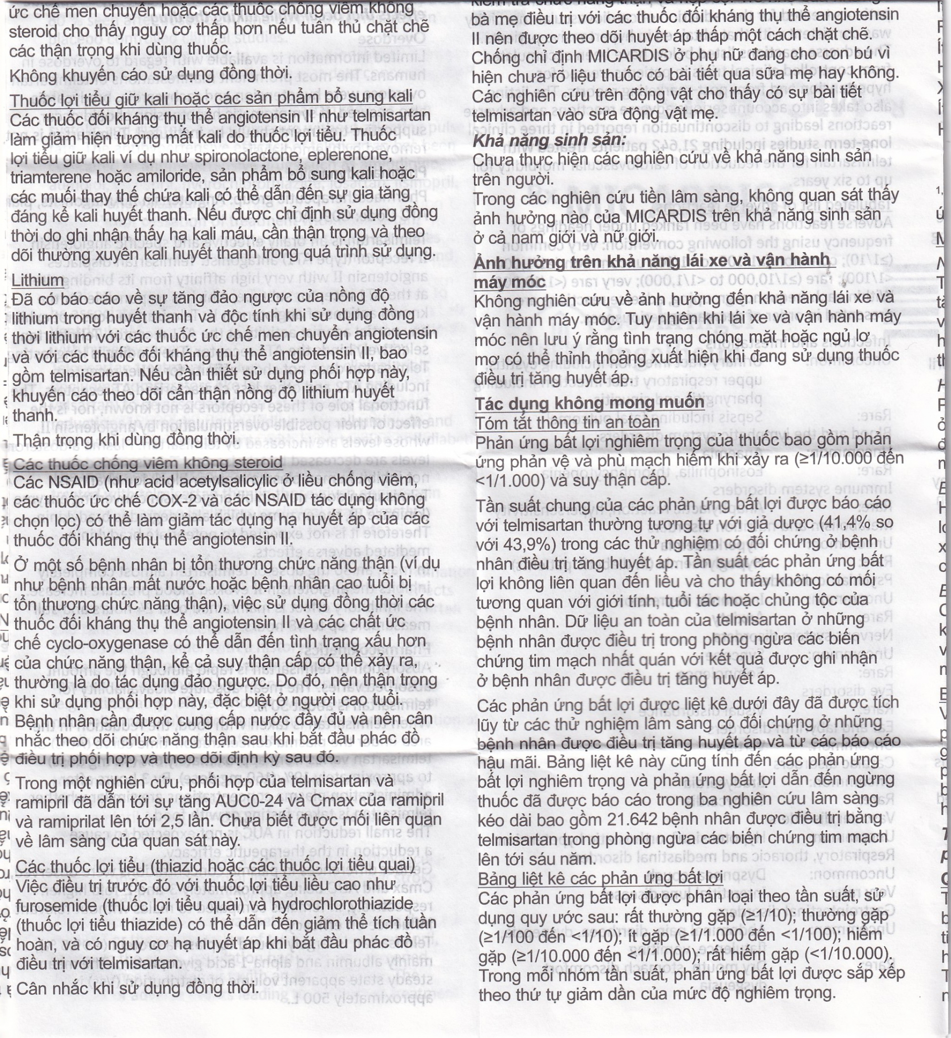 Viên nén Micardis 40mg Boehringer điều trị tăng huyết áp vô căn (3 vỉ x 10 viên)