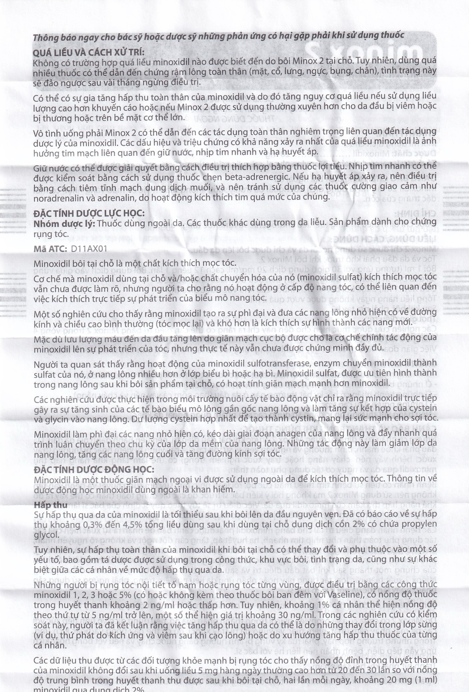 Thuốc Minox 20mg Edol điều trị rụng tóc kiểu androgenic và rụng tóc từng vùng (100ml)
