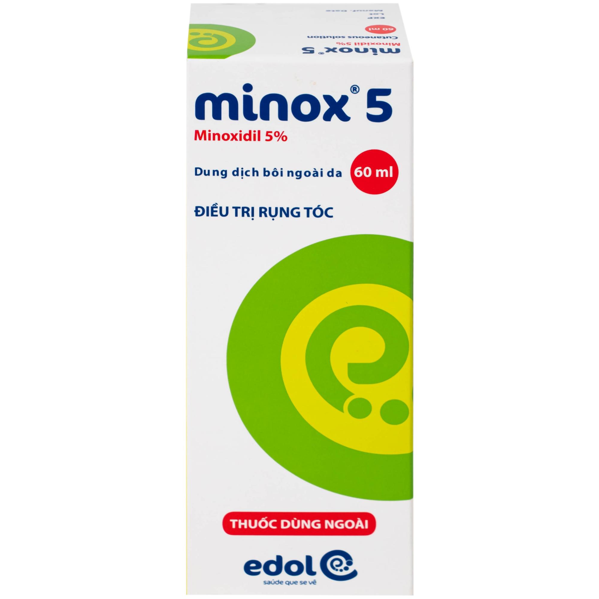 Thuốc Minox 50mg EDOL điều trị tại chỗ hói đầu và rụng tóc androgenic ở cả nam và nữ 60ml