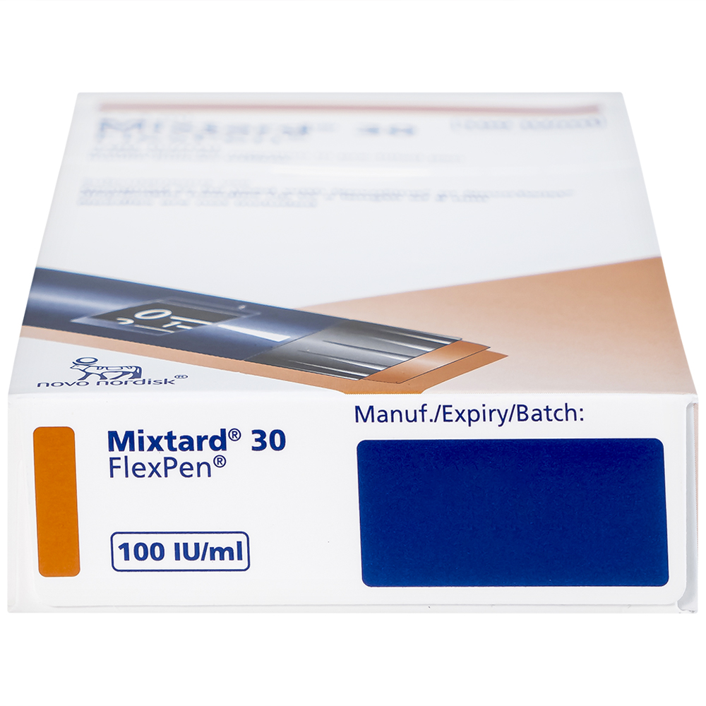 Bút tiêm Mixtard 30 Flexpen 100 IU/ml Novo Nordisk điều trị bệnh đái tháo đường (5 cây x 3ml)