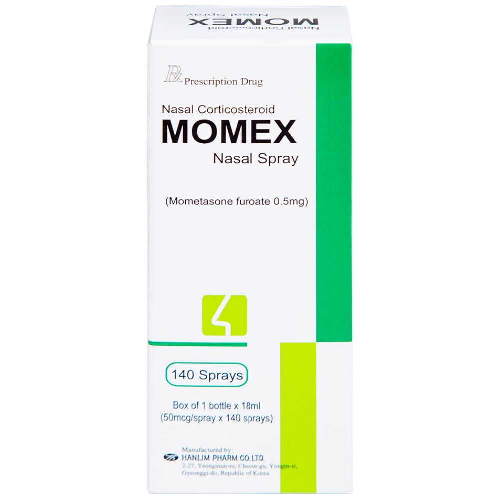Hỗn dịch xịt mũi Momex Nasal Spray Hanlim điều trị viêm mũi theo mùa (18ml)