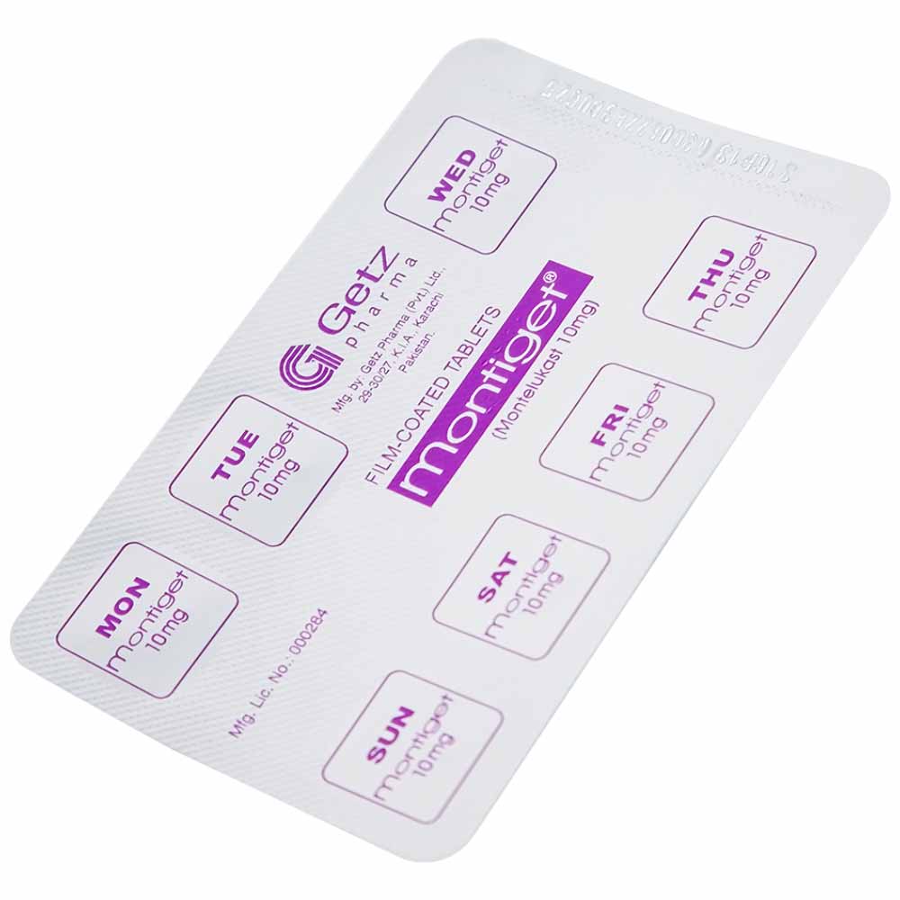 Viên nén Montiget 10mg Getz phòng và điều trị suyễn mạn tính (2 vỉ x 7 viên)