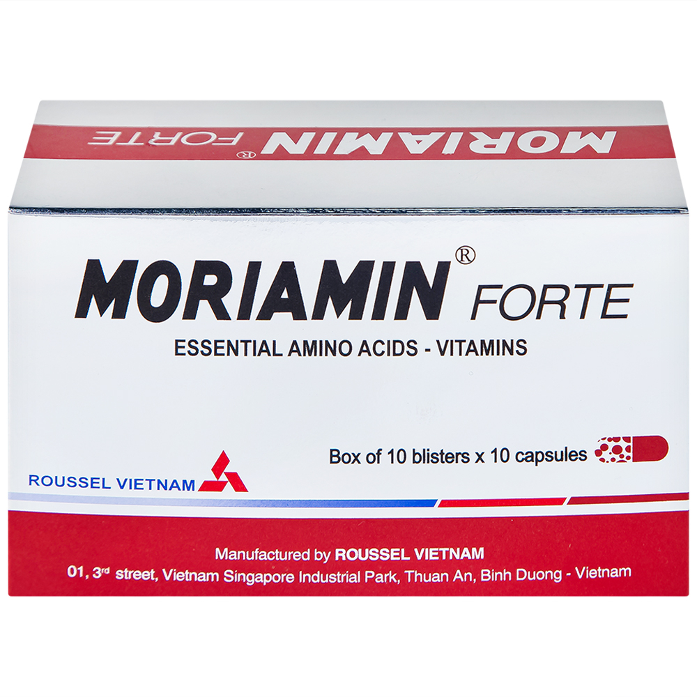 Viên nang cứng Moriamin Forte Roussel hỗ trợ duy trì và phục hồi sức khỏe (10 vỉ x 10 viên)
