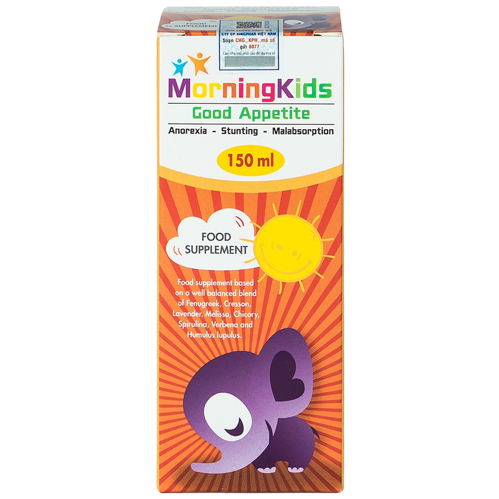 Siro hỗ trợ tăng cường tiêu hóa giúp ăn ngon miệng MorningKids Good Appetite (150ml)
