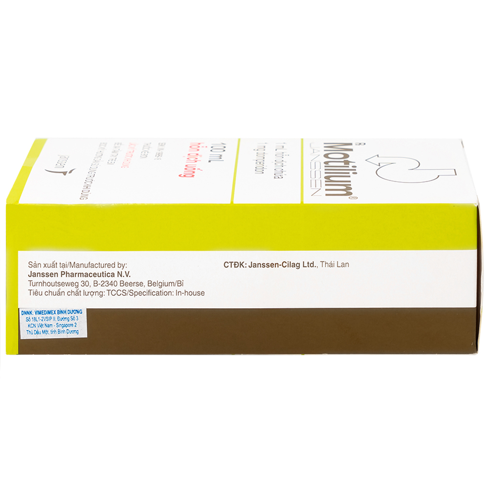 Hỗn dịch uống Motilium Janssen điều trị triệu chứng nôn và buồn nôn (100ml)
