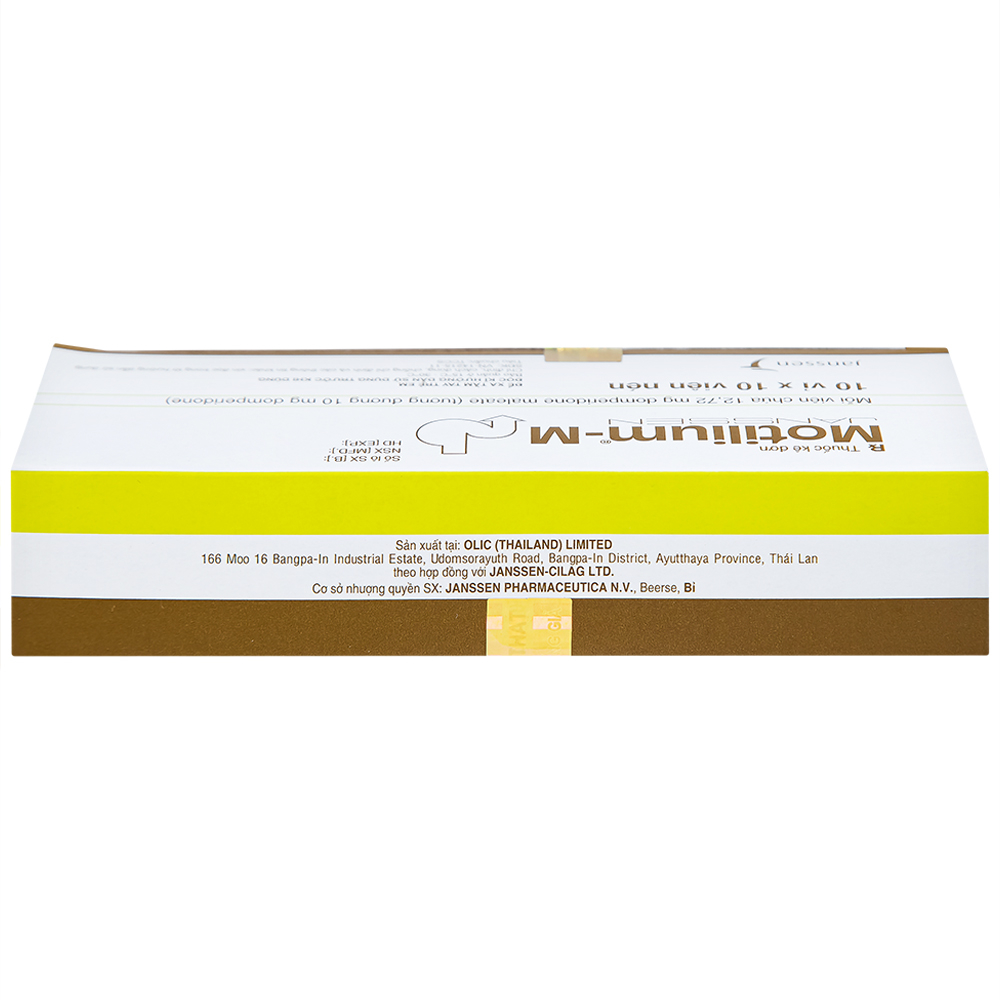 Viên nén Motilium-M Janssen điều trị triệu chứng nôn và buồn nôn (10 vỉ x 10 viên)