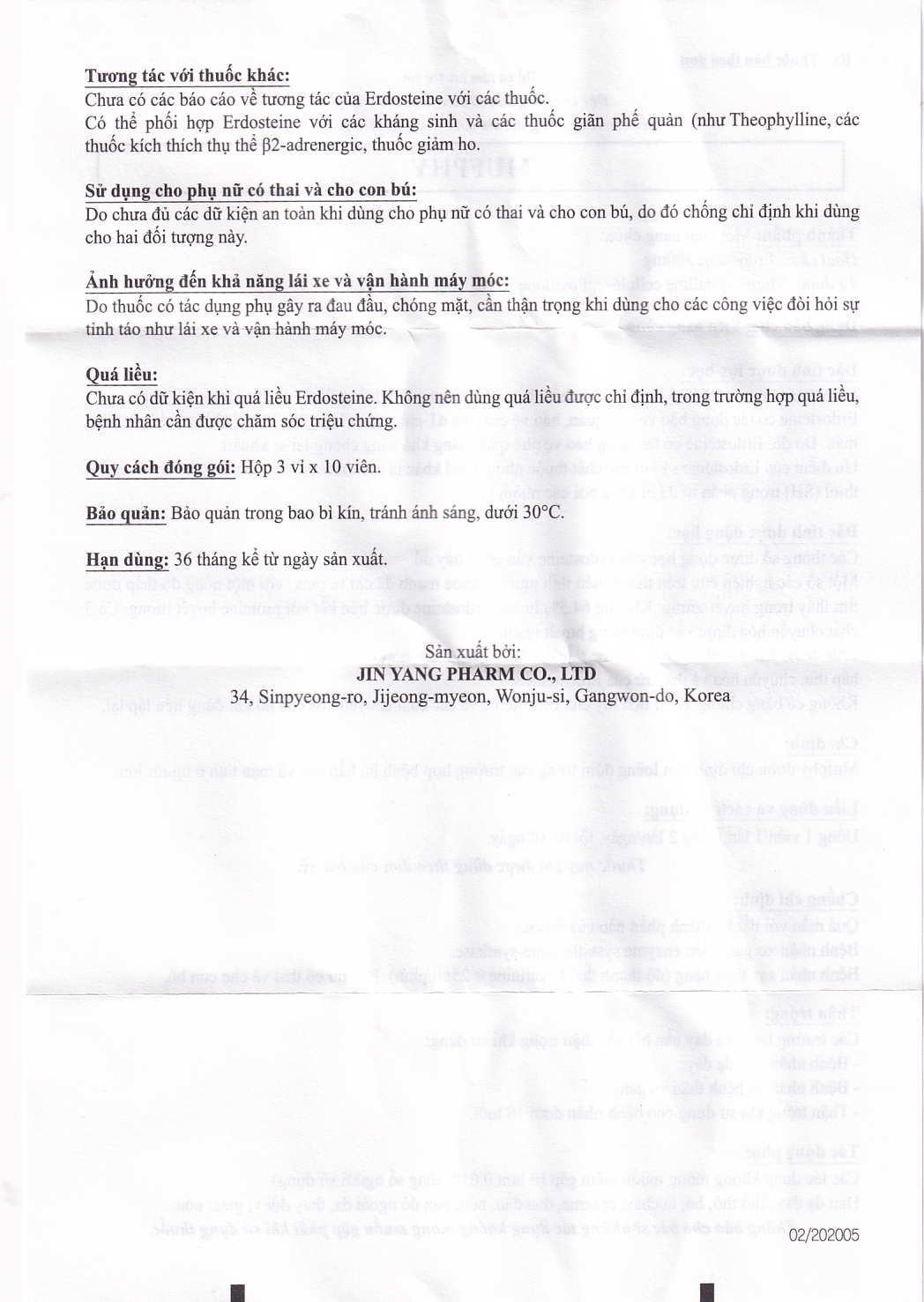 Viên nang cứng Mufphy 300mg Jin Yang Pharm điều trị bệnh hô hấp cấp và mạn tính (3 vỉ x 10 viên)