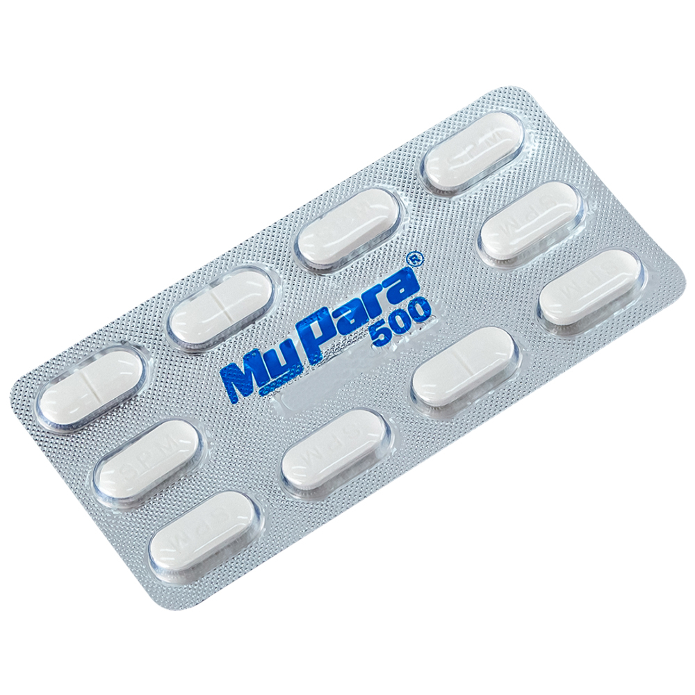 Thuốc My Para 500mg S.P.M hỗ trợ giảm đau hạ sốt (10 vỉ x 10 viên)	