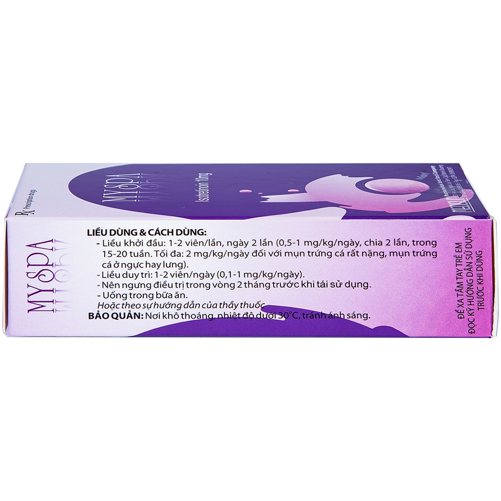 Viên nang mềm MySpa Medisun điều trị các dạng mụn trứng cá nặng (3 vỉ x 10 viên)