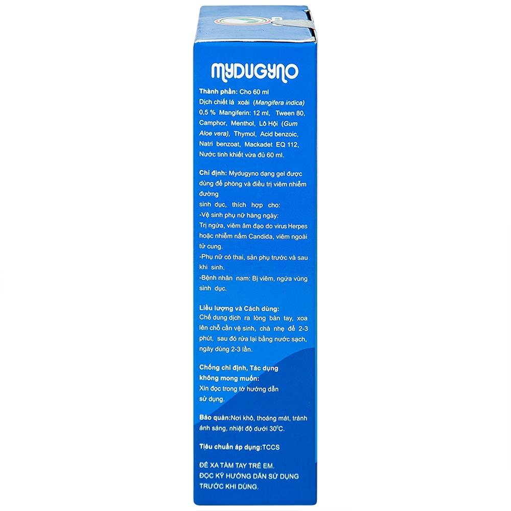 Gel vệ sinh phụ nữ Mydugyno Nature kháng khuẩn, kháng nấm, kháng virus (120ml) 