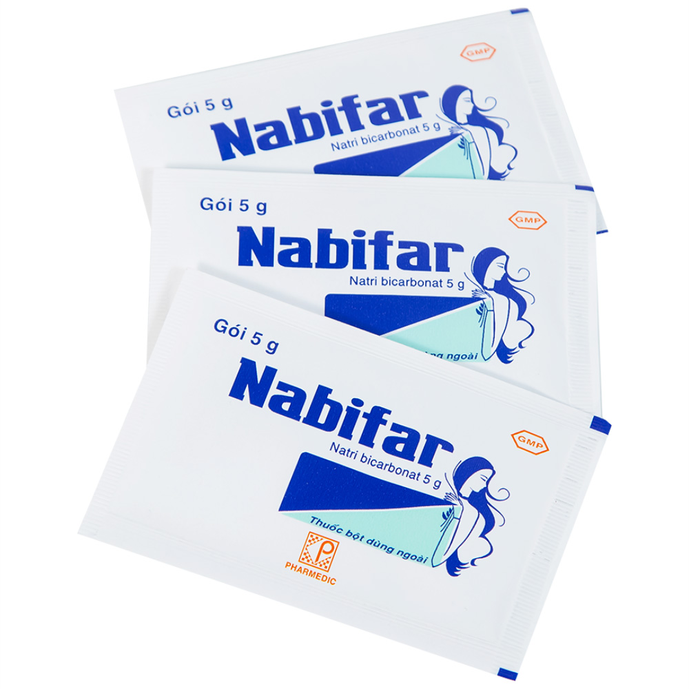 Thuốc bột Nabifar Pharmedic dùng vệ sinh phụ nữ (10 gói x 5g)