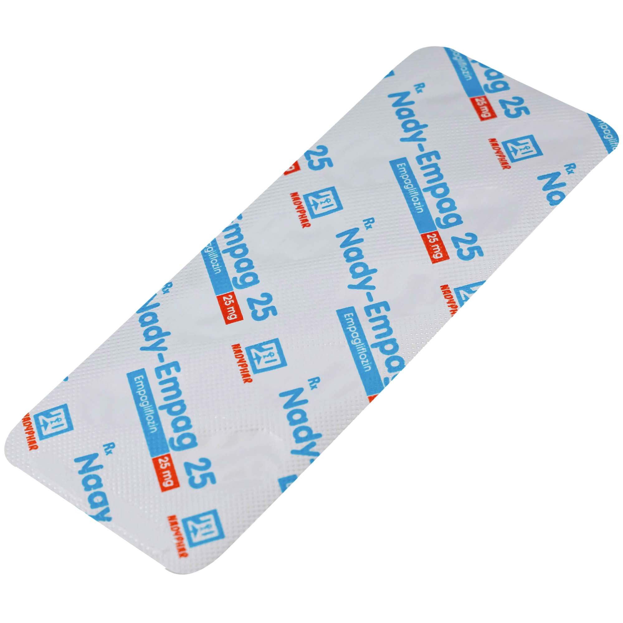 Thuốc Nady-Empag 25mg Nadyphar điều trị cho người lớn bị đái tháo đường type 2 (3 vỉ x 10 viên)