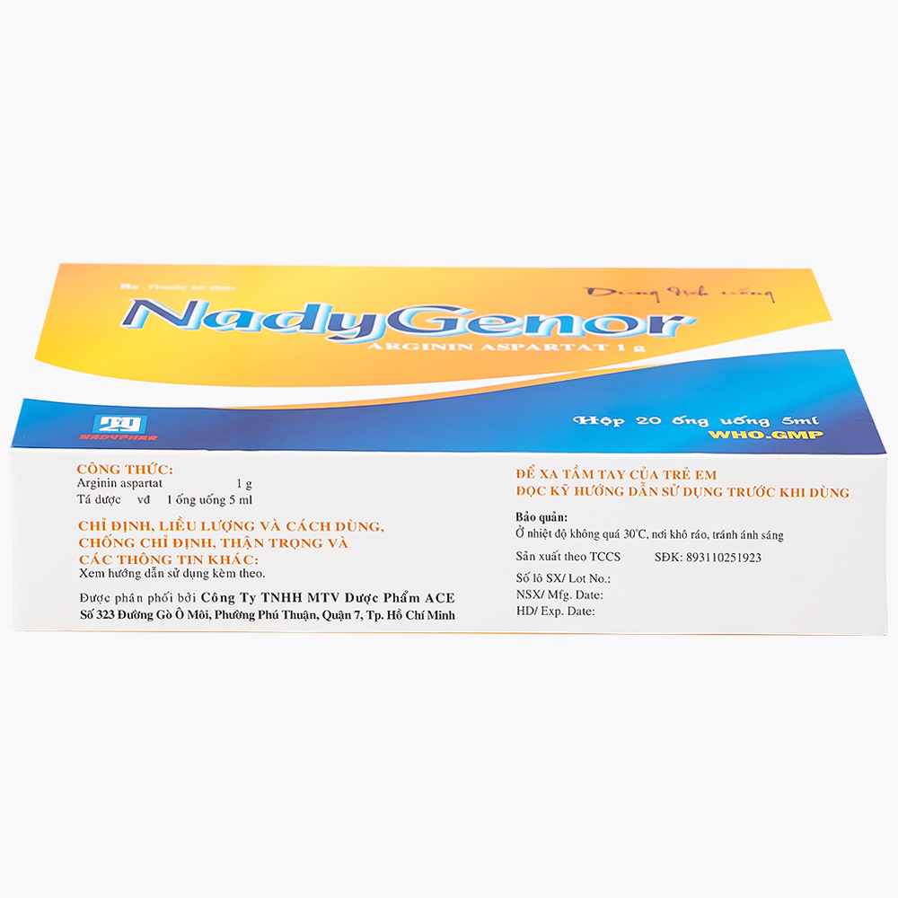 Thuốc NadyGenor 5ml Nadyphar điều trị duy trì tăng amoniac máu (20 ống)