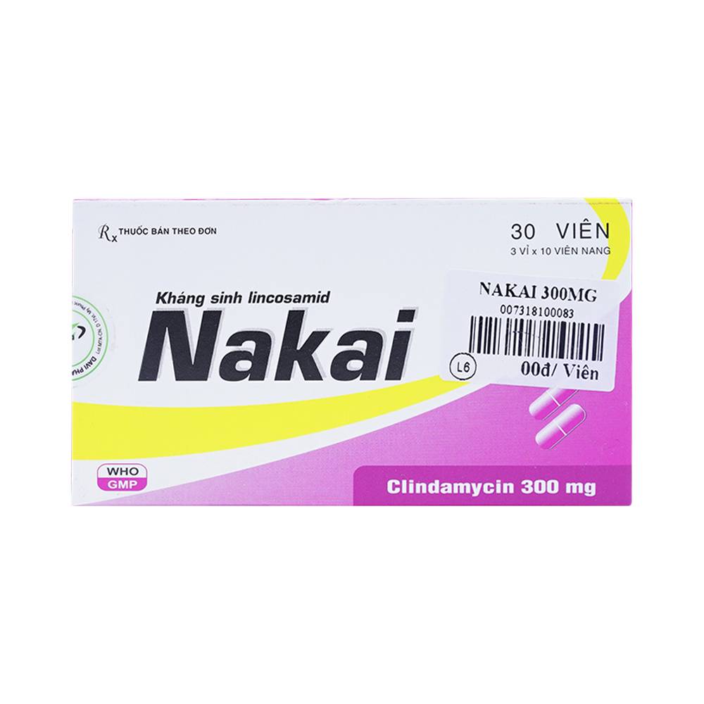 Thuốc Nakai 300mg DaViPharm điều trị các chứng nhiễm khuẩn nhạy cảm (3 vỉ x 10 viên)
