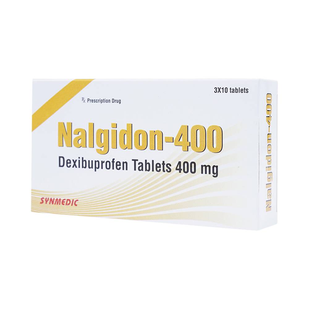 Viên nén Nalgidon-400 Synmedic điều trị thống kinh, nhức đầu, đau răng (3 vỉ x 10 viên)