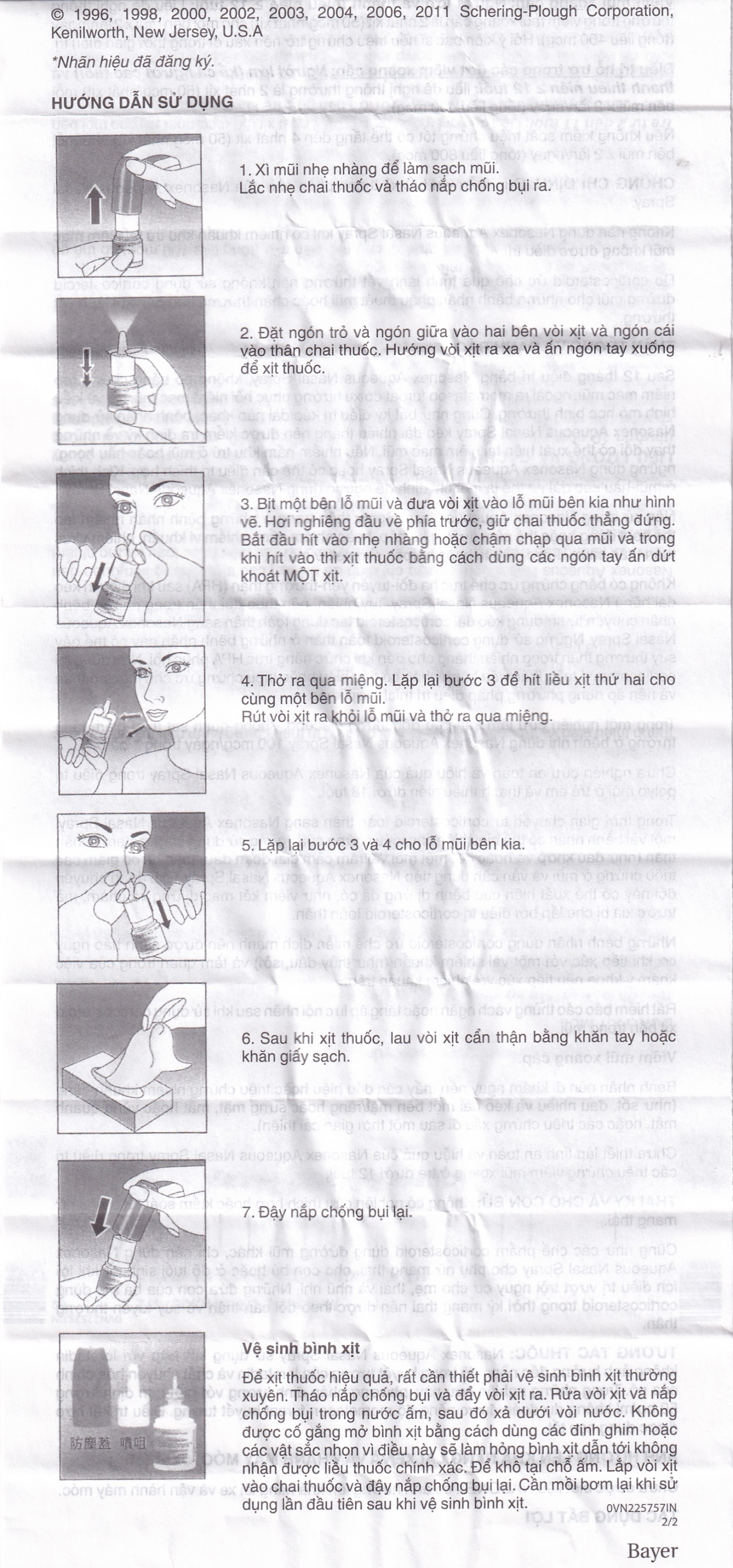 Thuốc xịt mũi Nasonex Bayer điều trị viêm mũi dị ứng (60 liều)