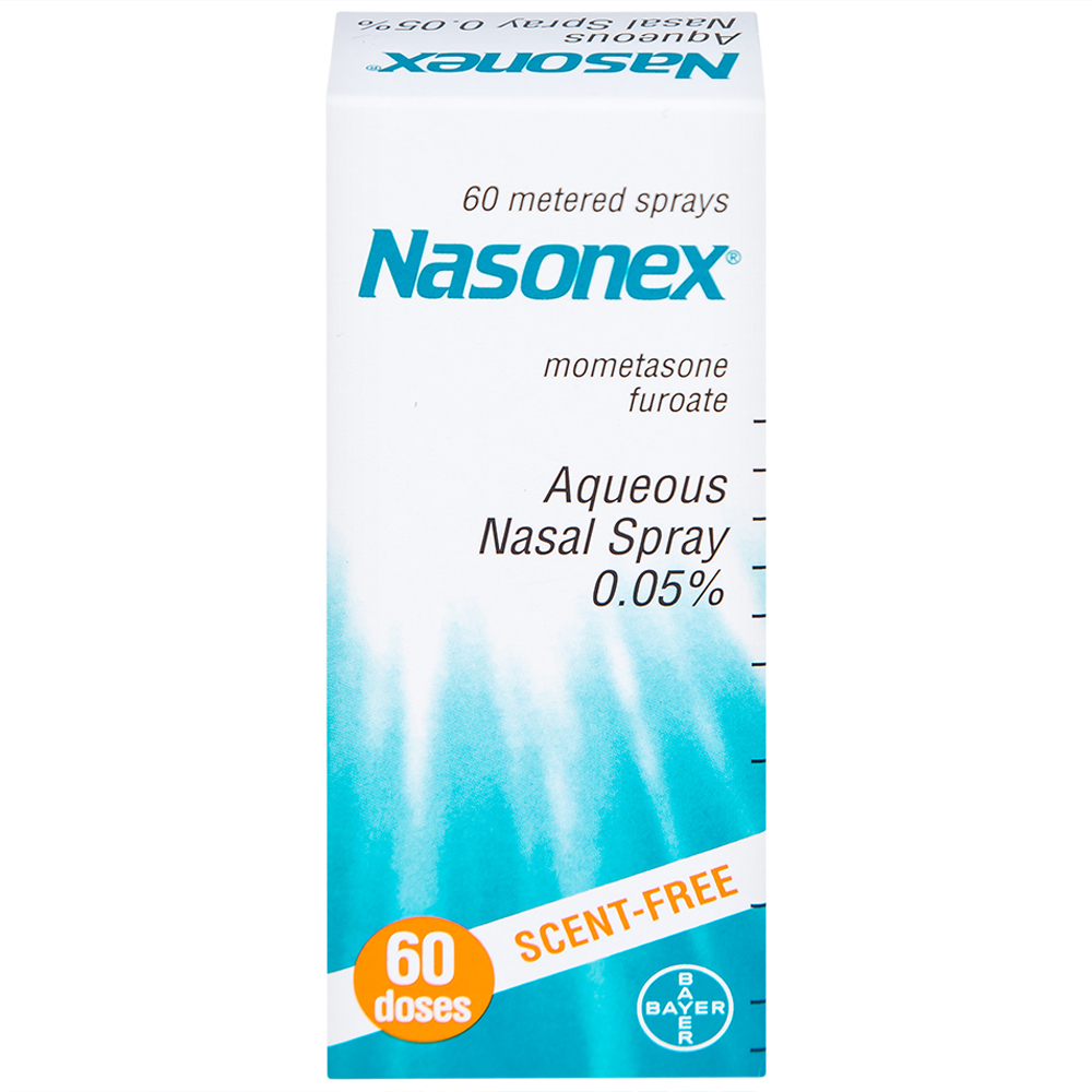 Thuốc xịt mũi Nasonex Bayer điều trị viêm mũi dị ứng (60 liều)