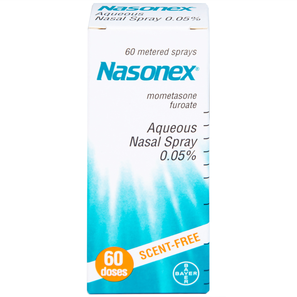 Thuốc xịt mũi Nasonex Bayer điều trị viêm mũi dị ứng (60 liều)