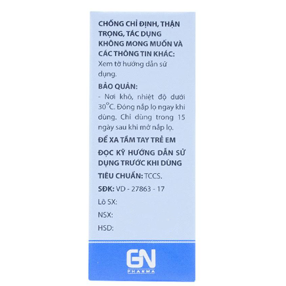 Thuốc nhỏ mắt, nhỏ mũi Natri Clorid 0.9% Gia Nguyễn dùng để rửa mắt, mũi (10ml)