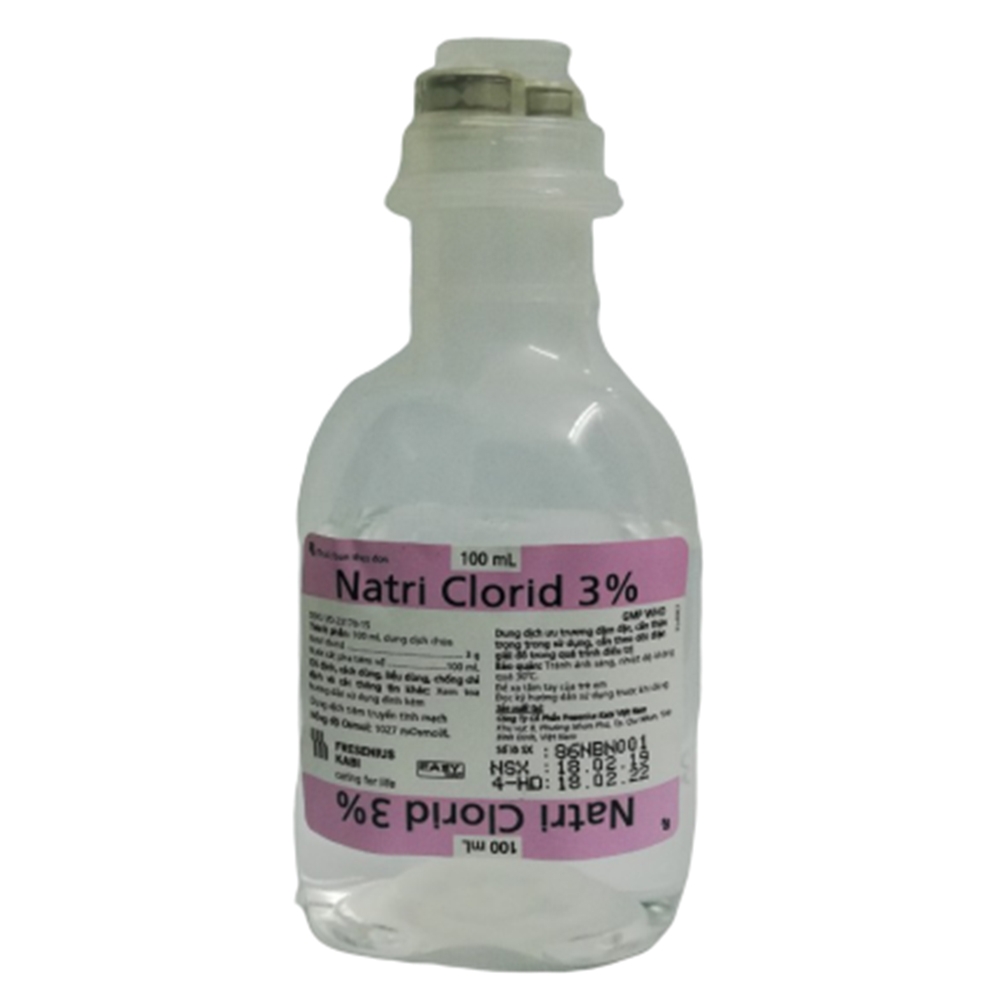 Dịch truyền Natri Clorid 3% Fresenius Kabi bổ sung natri clorid (100ml)