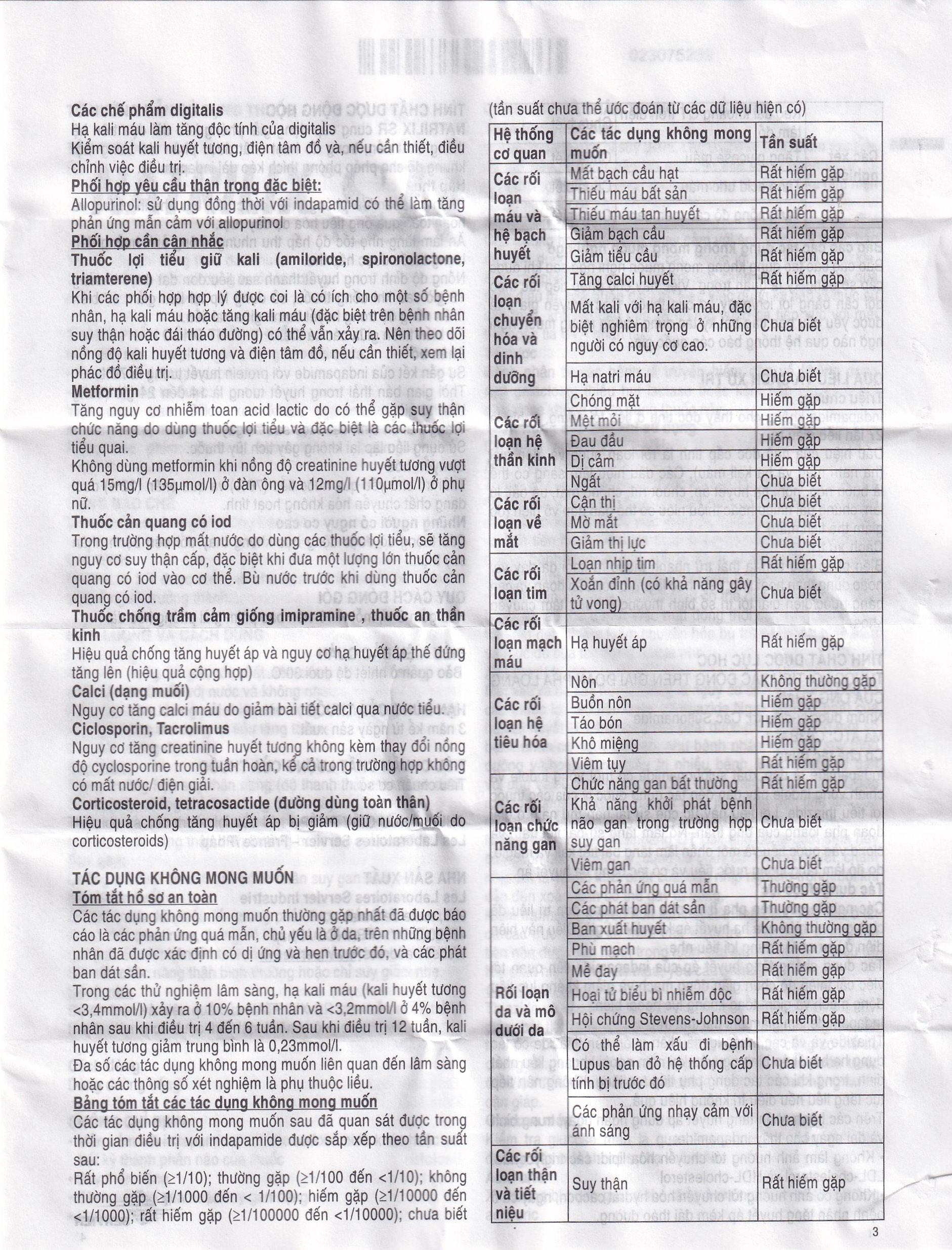 Viên nén Natrilix SR Servier điều trị tăng huyết áp nguyên phát (3 vỉ x 10 viên)